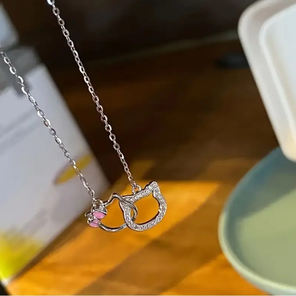 Hello Kitty Rhinestone Necklace - Picture 2 of 3